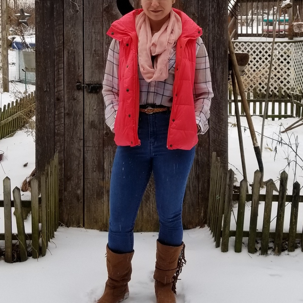 Bright Pink Puff Vest